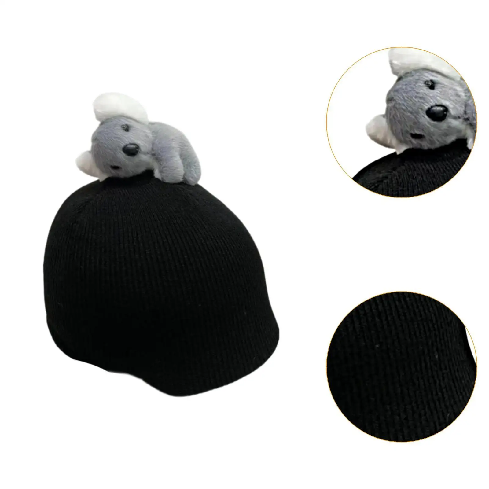 Koala Ski Helmet Cover Portable Soft Outdoor Reliable Warm Multifunction Knitted Cap Stylish Casual Funny Ski Helmet Decoration
