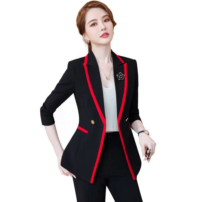 Yellow Autumn Suit Jacket for Women2023Fall/Winter Hot-Selling Suit Fashion Short Advanced Sense Professional Top