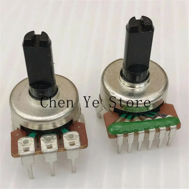 

10PCS NEW 161 type vertical potentiometer electronic organ, computer speakervolume regulator 6P 3P B10K D-handle length 15MM