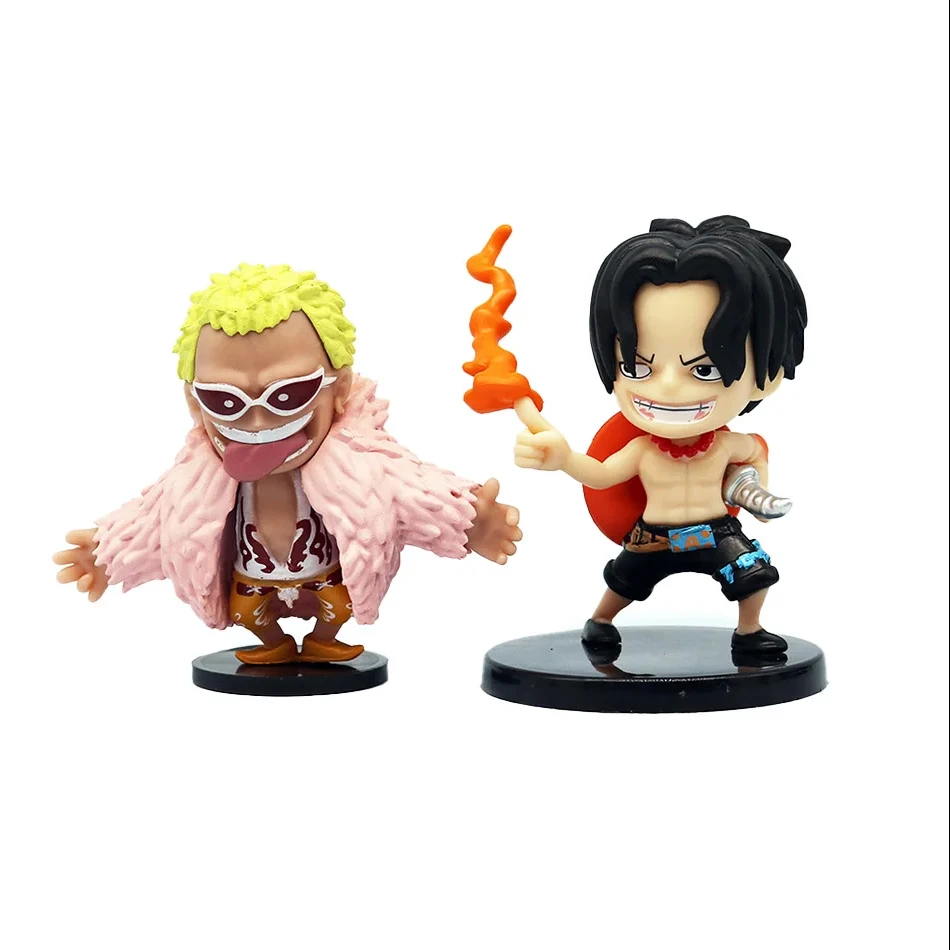 8 Uds figuras de Anime de un pieza model mualecas juguetes لينندو لوفي أوكا شيتشيبوكاي ايس بوا هانكوك جينبي جمع juguداعي