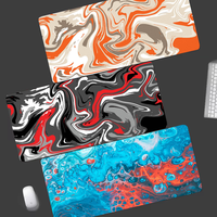 Strata Liquid Art 90x40cm Big Thickened Mouse Pad Oversized Gaming Keyboard Notebook Table Mat for Teen Girls Bedroom
