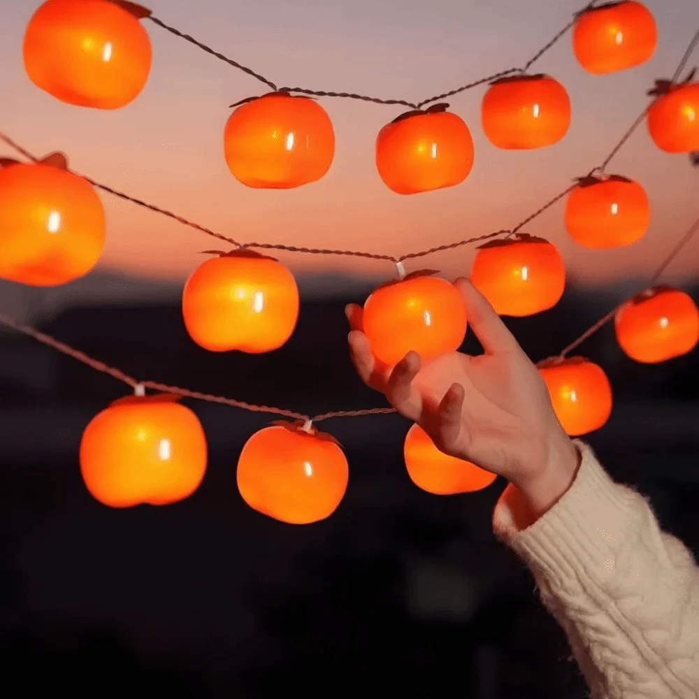 Waterproof LED Ruyi Lights Energy Saving Super Bright Red Lanterns LED 20 USB Powered Persimmon Light New Year Decoration