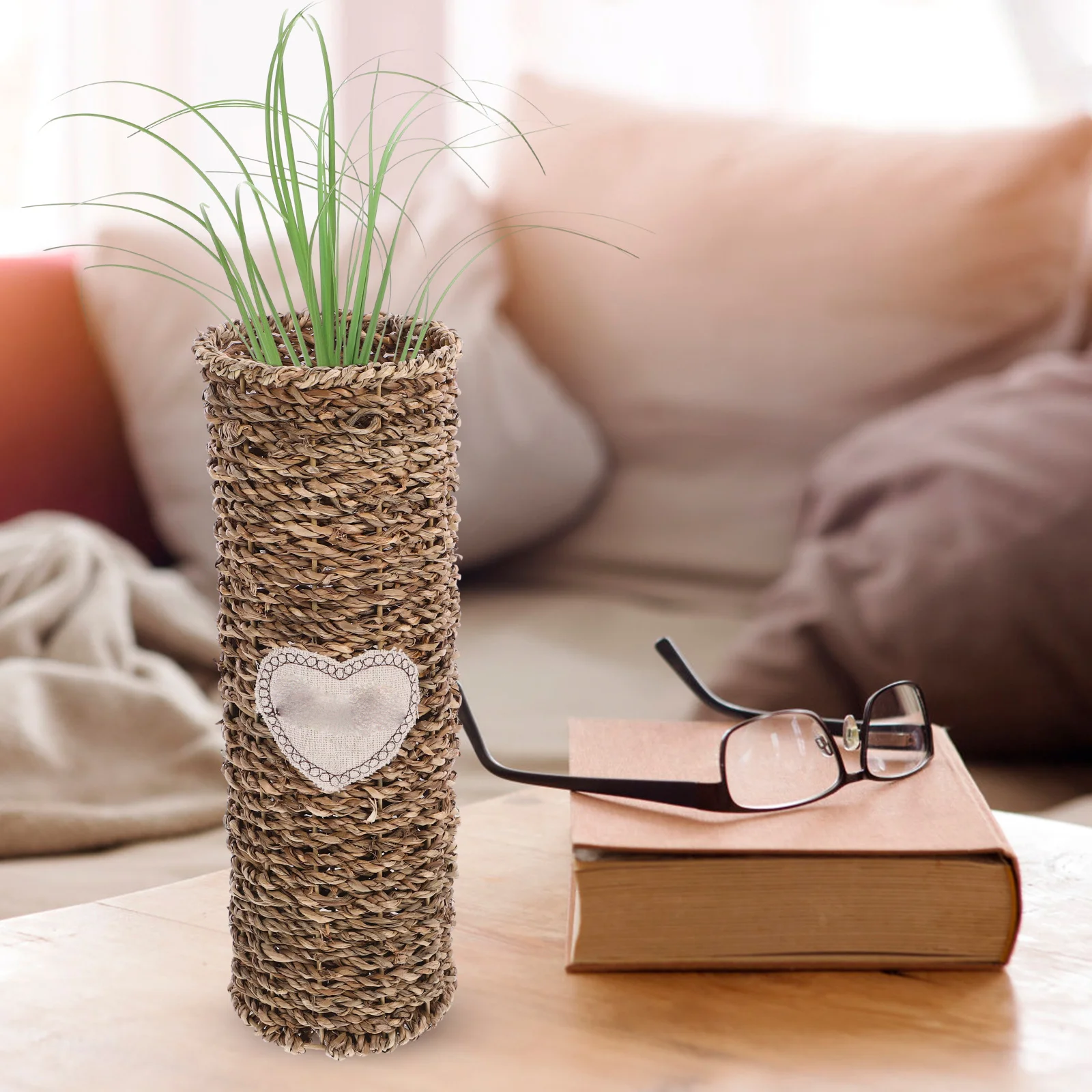 

Rattan Decoration Vase Vase Vases Woven Planter Room Flower Planter Simple Desktop Flower Holder Art