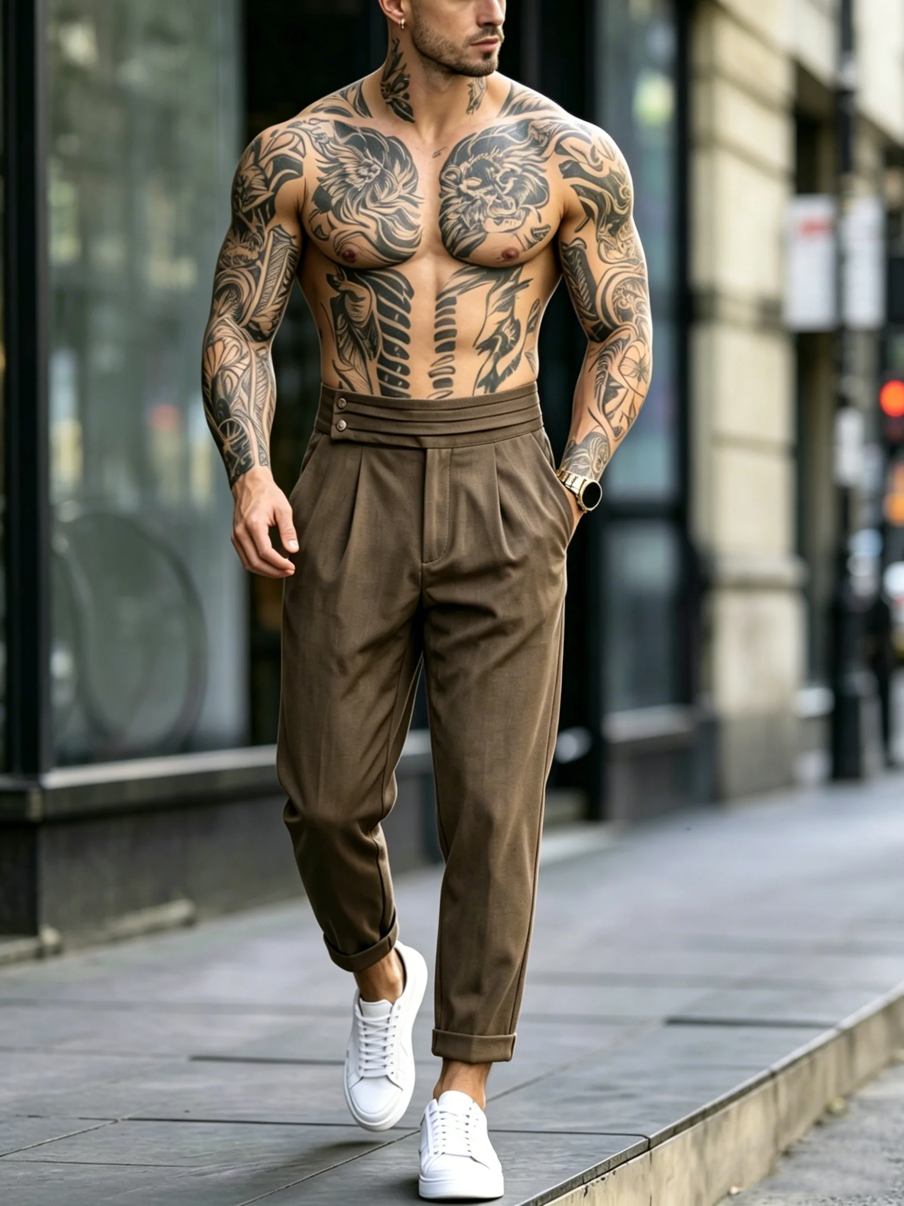 Thumbnail 4 - #17 Trending Mens Tapered Casual Trousers Right Now