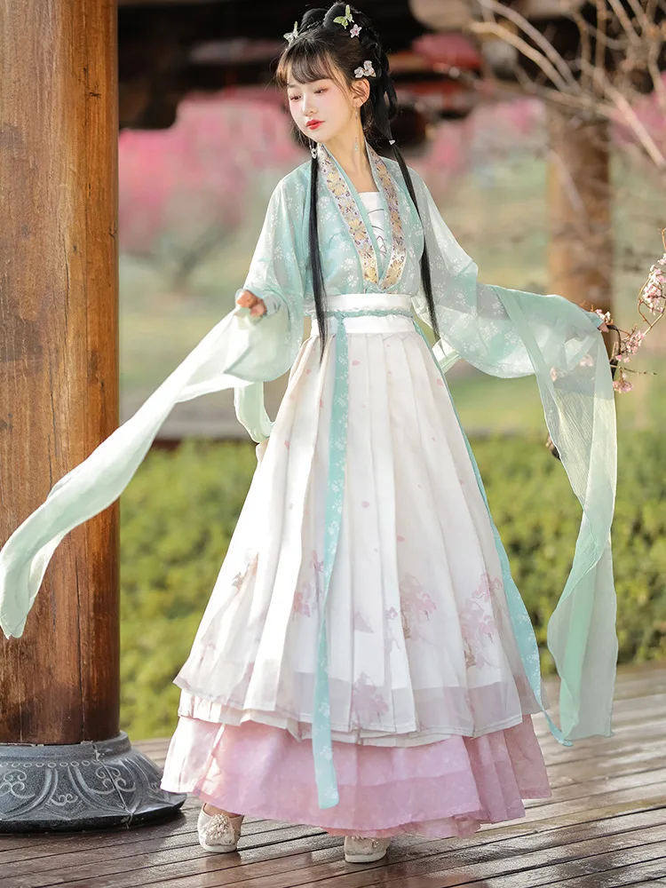 YJ88 Original Hanfu Women's Clothing Adult Chinese Style Improvement Waist-length Ancient Clothing Super Xian Han Elements