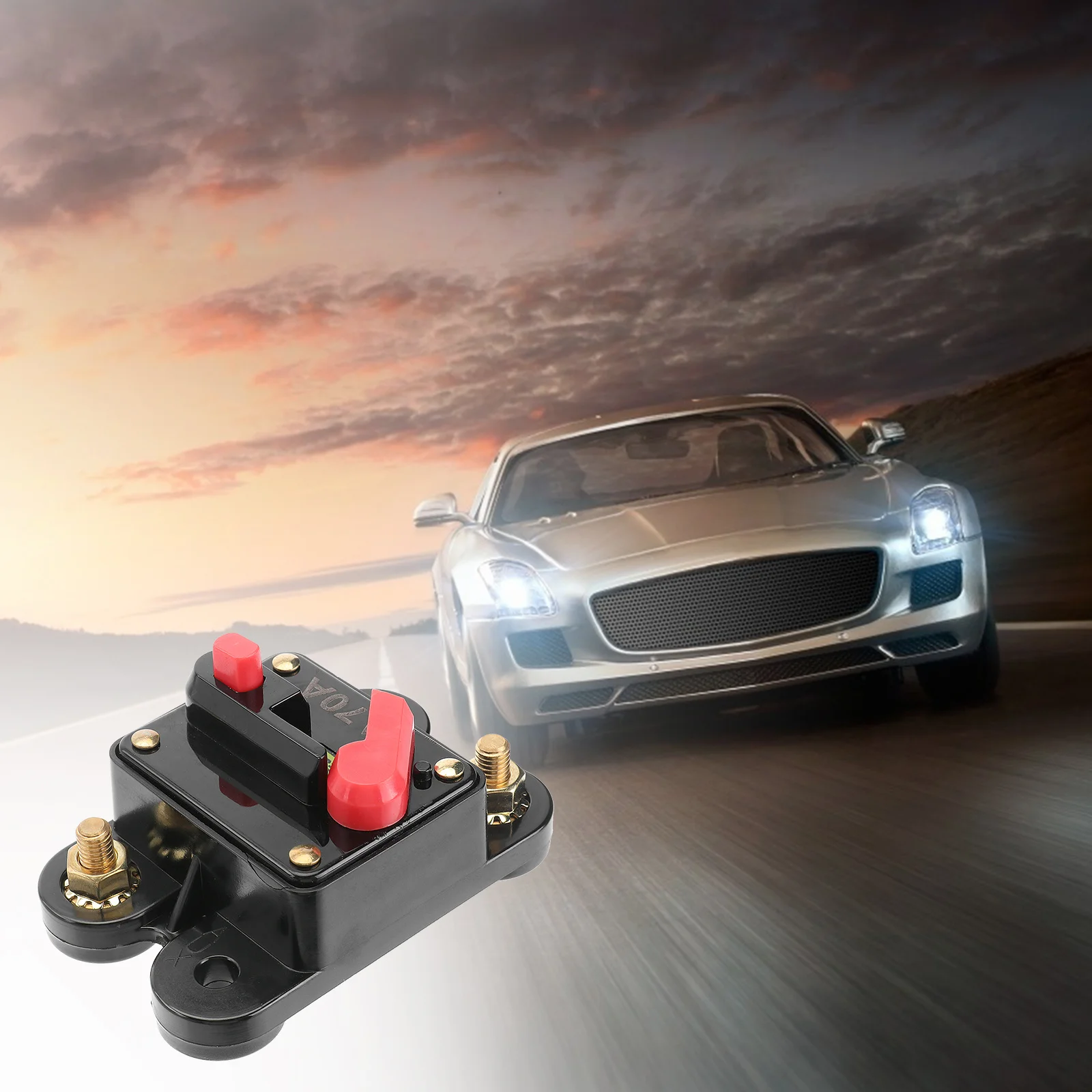 

70 Amp Auto Reset Circuit Breaker Compact Push Button Kill Switch For Car Marine Boat Bike Audio Protection Manual Reset