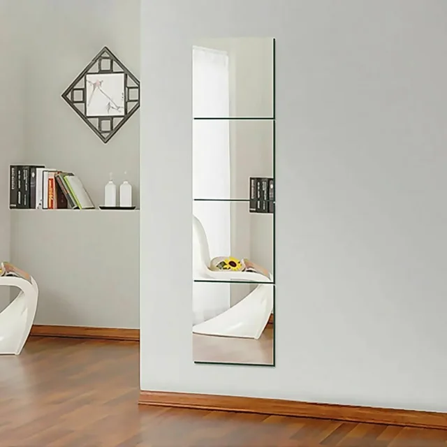 10Pcs 10CM Square Mirror Glass Tile Wall Stickers Decal Mosaic Home Decor Self Adhesive Acrylic Sticker For Bathroom DIY 3D Wall 5