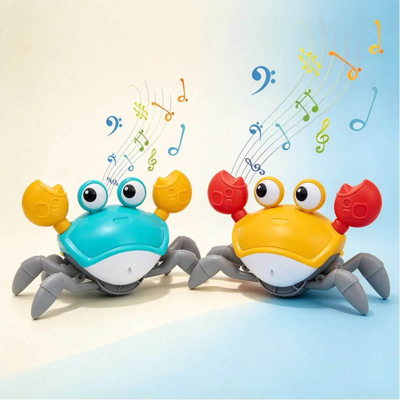 Creative Dancing Crab Run Away Toy for Babies Crawling Interactive Escape Crabs Birthday Christmas Gift Without Battery