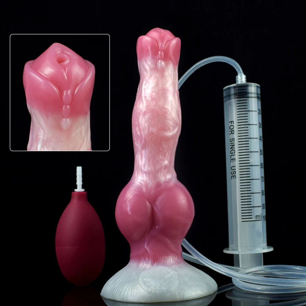 NNSX Squirting Dildo with Strong Sucker Big Knot Anal Plug Silicone Dilatador Anal Dildos Penetration Large Toys for Woman Man