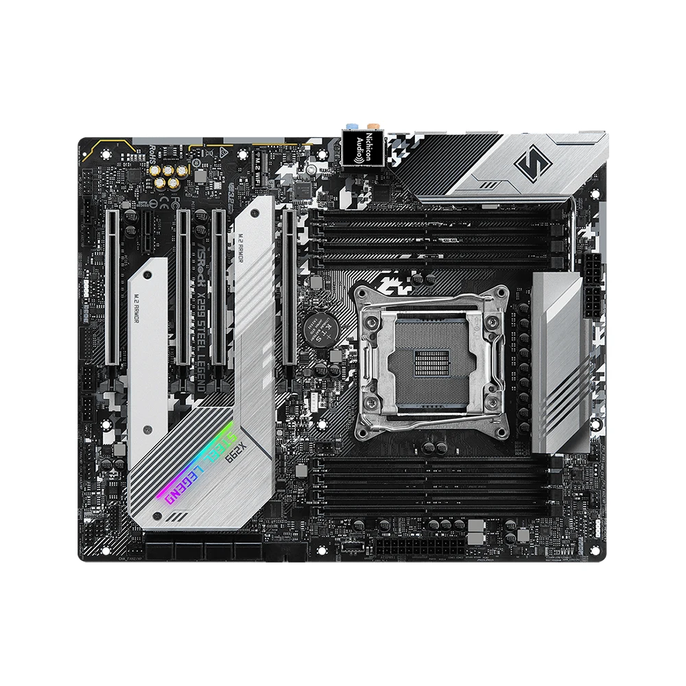 Placa base de acero Tesed ASROCK X299, zócalo LGA 100%, compatible con i9-9960X 9900X, i7-7800X, CPU Intel X299, Chipset DDR4 ATX, 2066