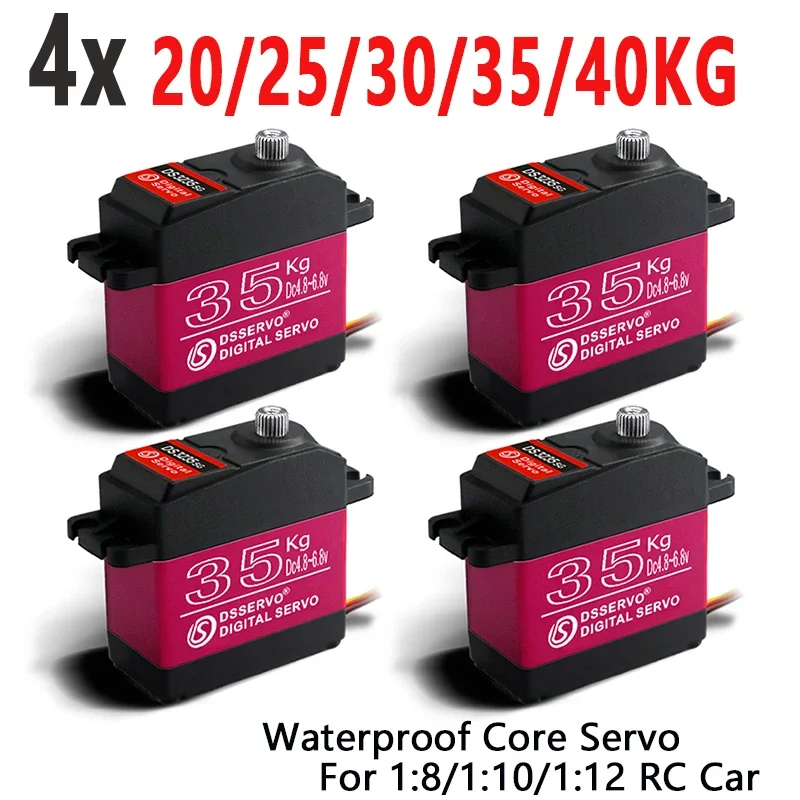 RoRuS4X Waterproof  20Kg 25Kg 30Kg 35Kg 40Kg High Speed  Pro Metal Gear Digital  Baja  For 1/8 1/10 Scale RC