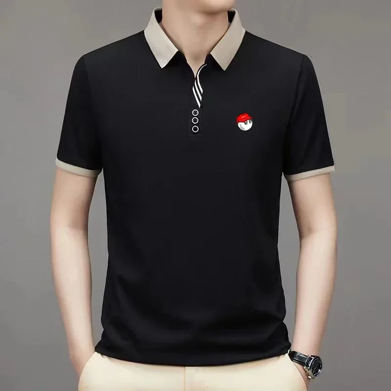 

Marbone 2024 Men's Golf Short Sleeve POLO Business Casual Fashion Polo Summer Popular T-shirt Golf Men's Polo Top
