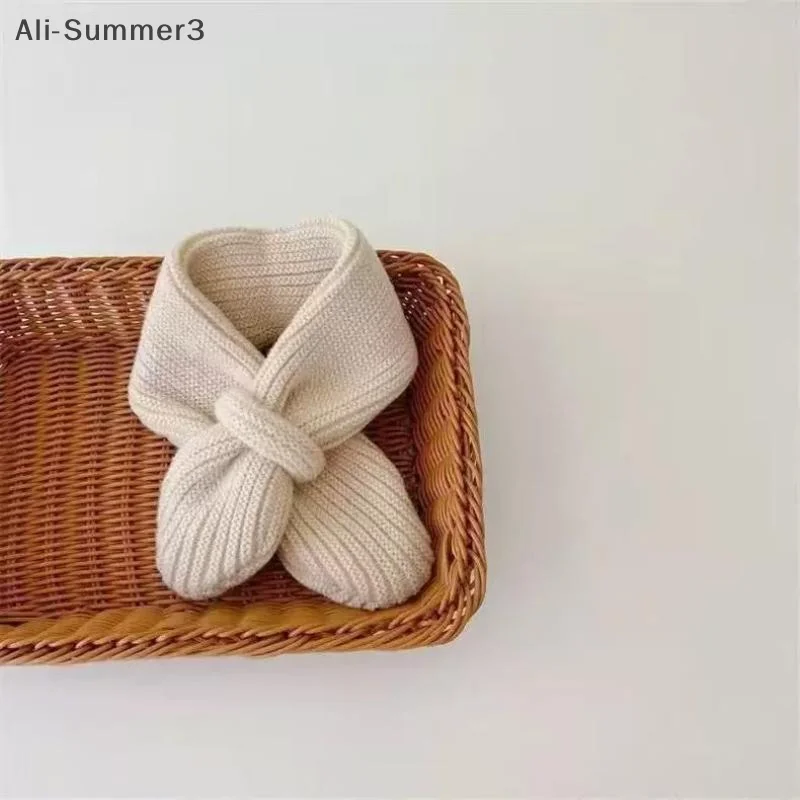 (YY) 1 قطعة وشاح أطفال محبوك ناعم شتاء دافئ الرضع طفل الرقبة الدافئة موضة الأطفال فتاة الصبي الأوشحة الطفل الصلبة منديل