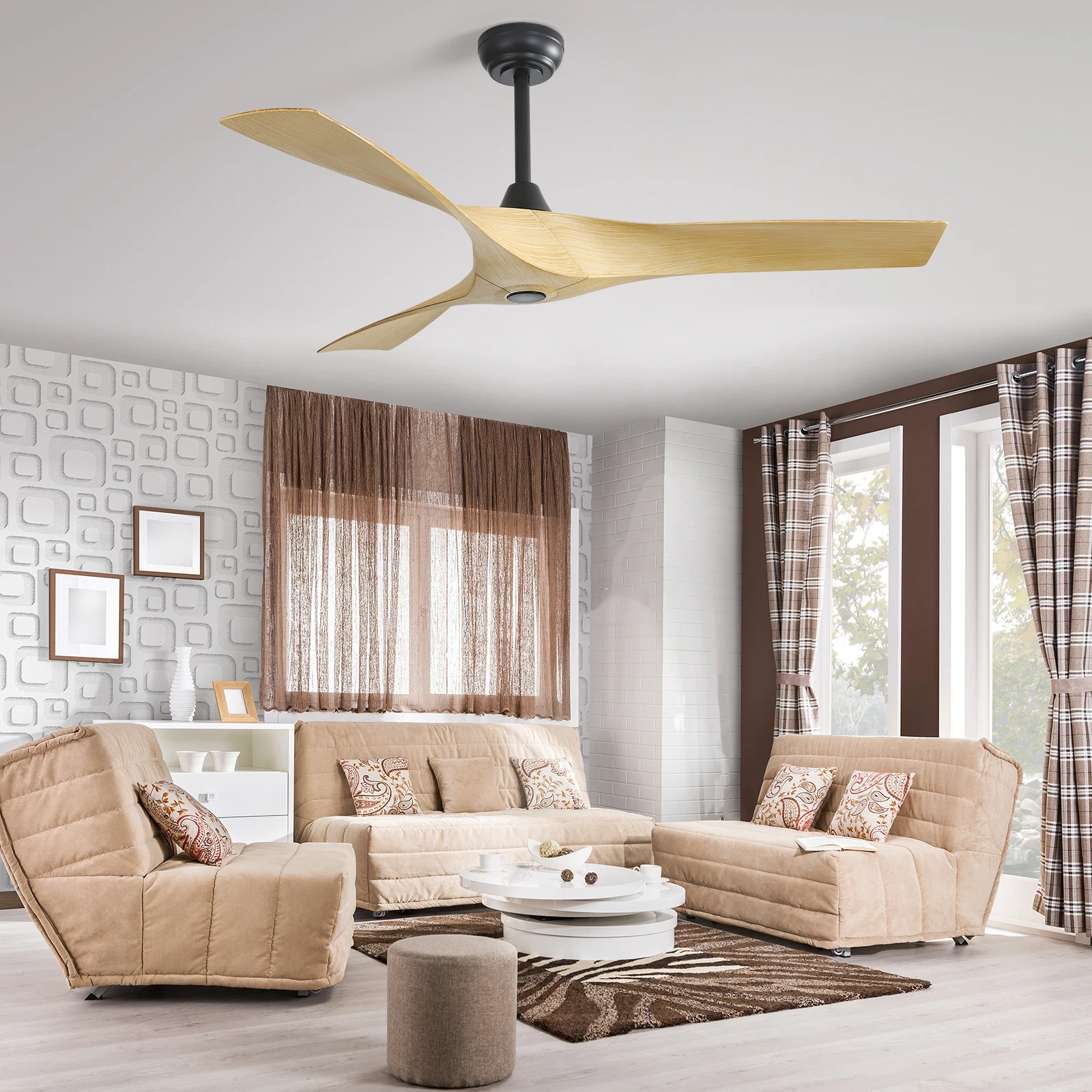 Sofucor Modern 52-inch Ceiling fan  DC 6-speed high wind with remote control