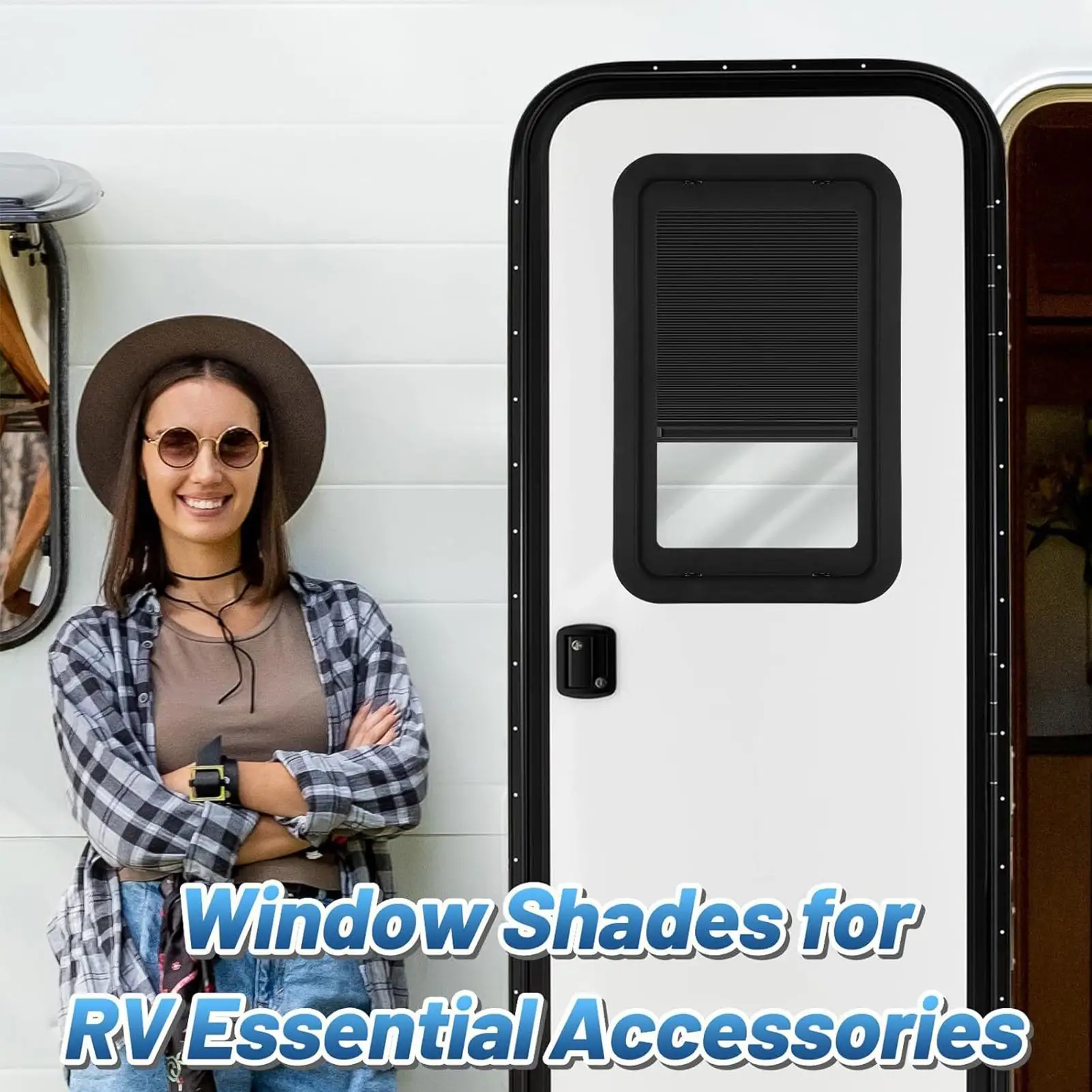 Rv Sun Shade Screen Door Protector Magnetic Uv Protection Thin Blinds for Interior Heat Reduction Entrance Light Blocking Heat
