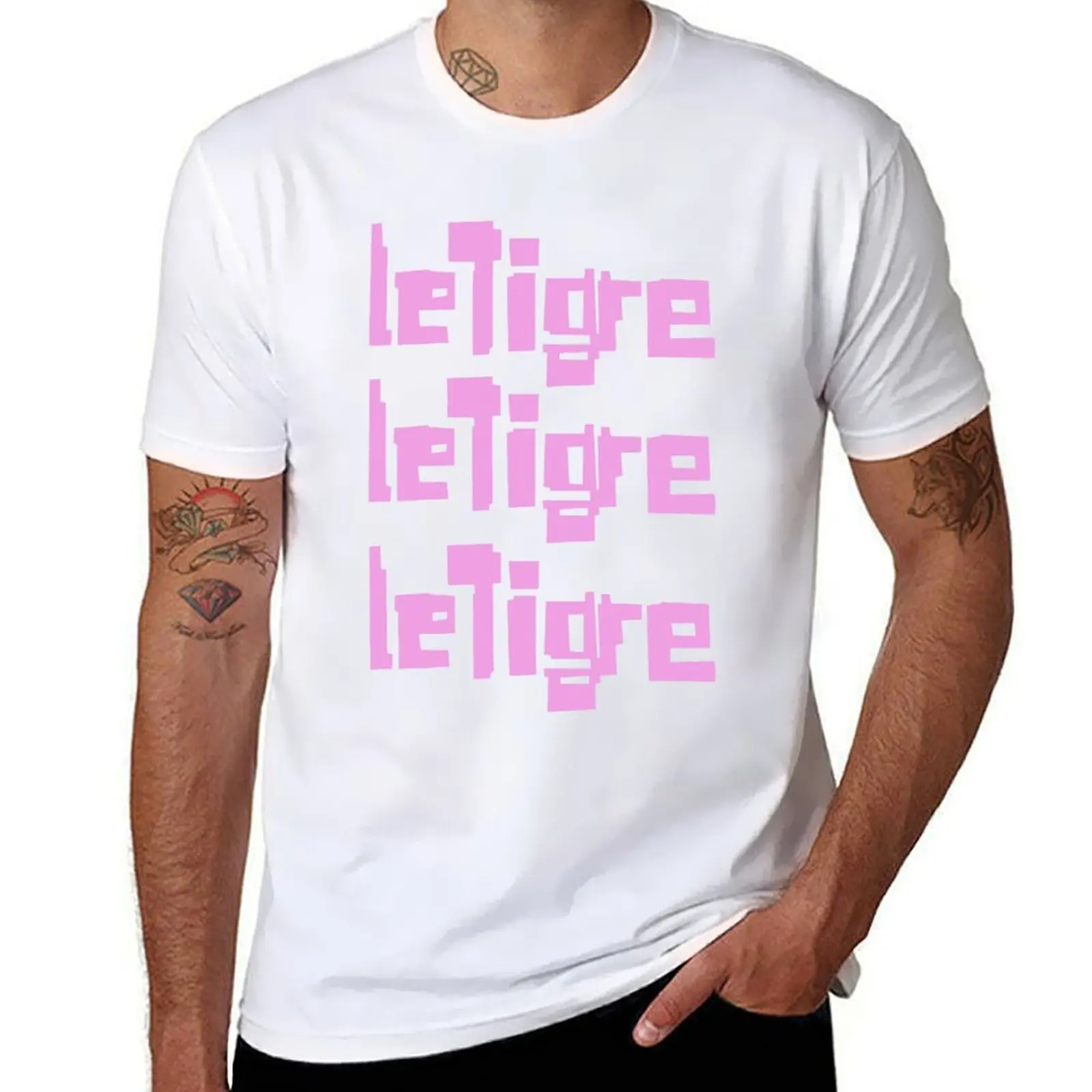 

LE TIGRE DESIGN Classic T-Shirt cotton t shirt pack t shirts for man pack white T-Shirt