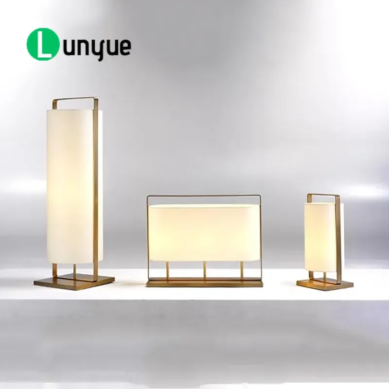 Modern Minimalist Fabric Wrought Iron LED Desk Lamp E27 Base AC 220V for Hotel Villa Bedroom Study Home Office Lighting Decor