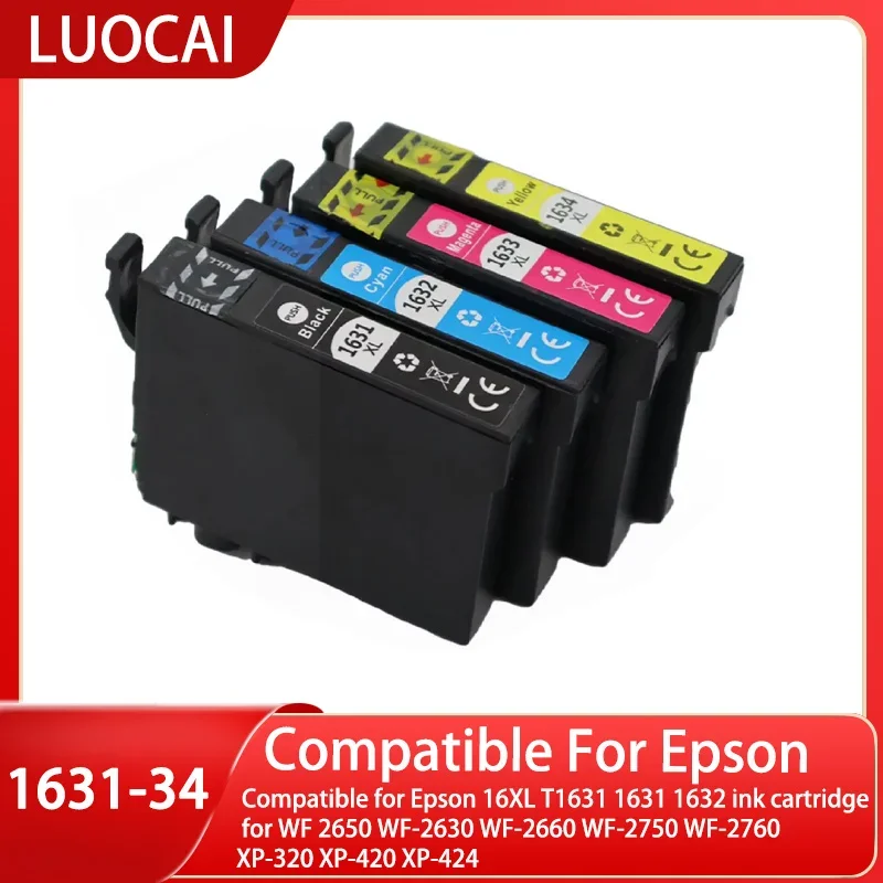 

EU Compatible for Epson 16XL T1631 1631 1632 ink cartridge for WF 2650 WF-2630 WF-2660 WF-2750 WF-2760 XP-320 XP-420 XP-424