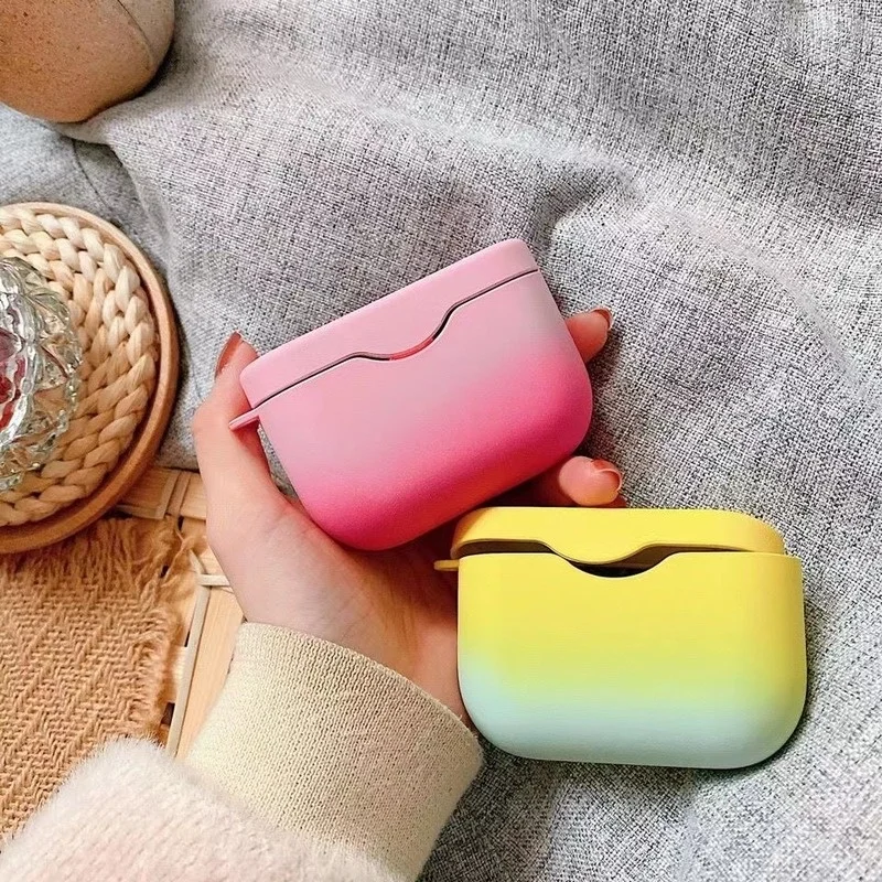 Funda protectora de Color degradado para auriculares SONY WF-1000XM3, a prueba de golpes, antideslizante, táctil, inalámbrico