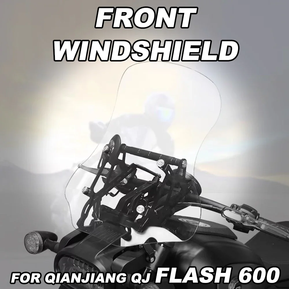 For QJMT Flash 600 Motorcycle Modified Front Windshield QJ600-12B Deflector Navigation Rod Bracket Accessories