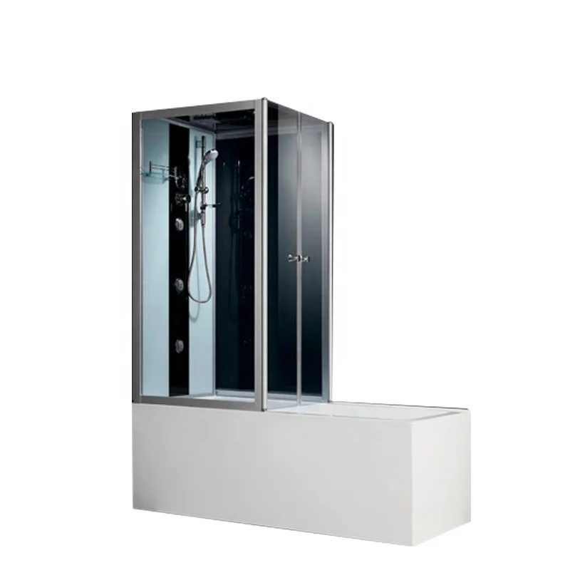 Bathroom Luxurious New Design Corner Acrylic Massage Jetted Bath Tub Bathtub Shower Combo With Glass Shower Room For Adults