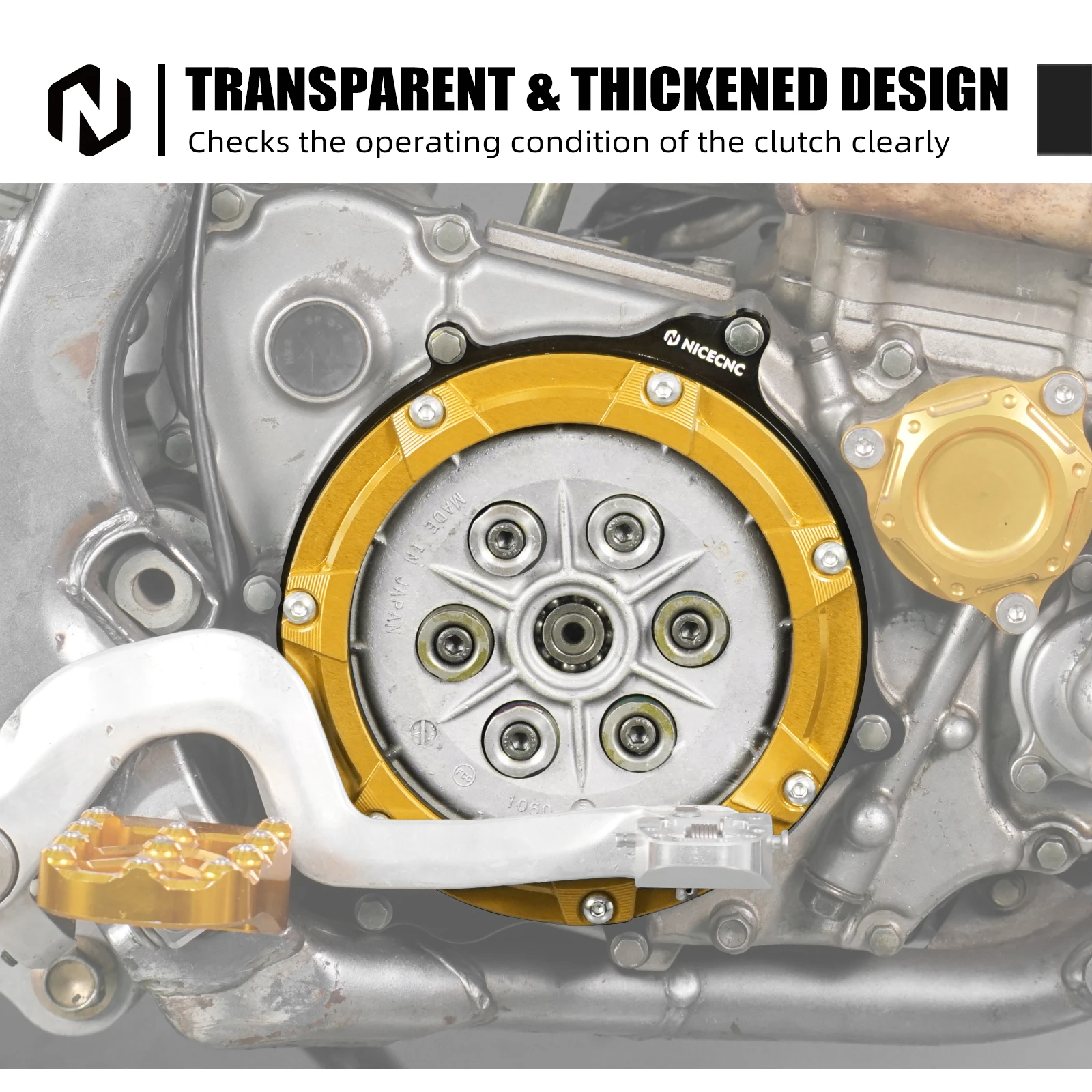 

For Suzuki 2000-2024 DRZ400SM DRZ400 DRZ400E DRZ400S DR-Z 400 400E 400S 400SM Water Pump Cover & Transparent Clutch Cover Guard