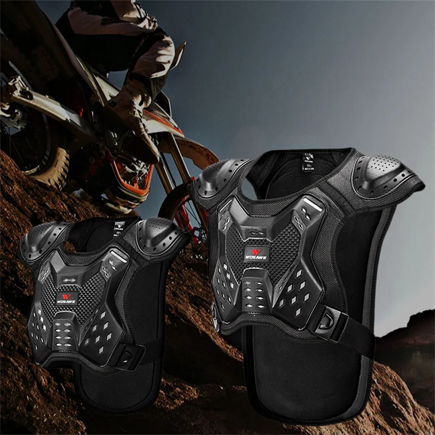 5 to15 Years Kids Armor Vest Chest Protector Racing Mtb Motorcycle Body Spine Jacket Guard Motocross Mountain Bike Roller Skate