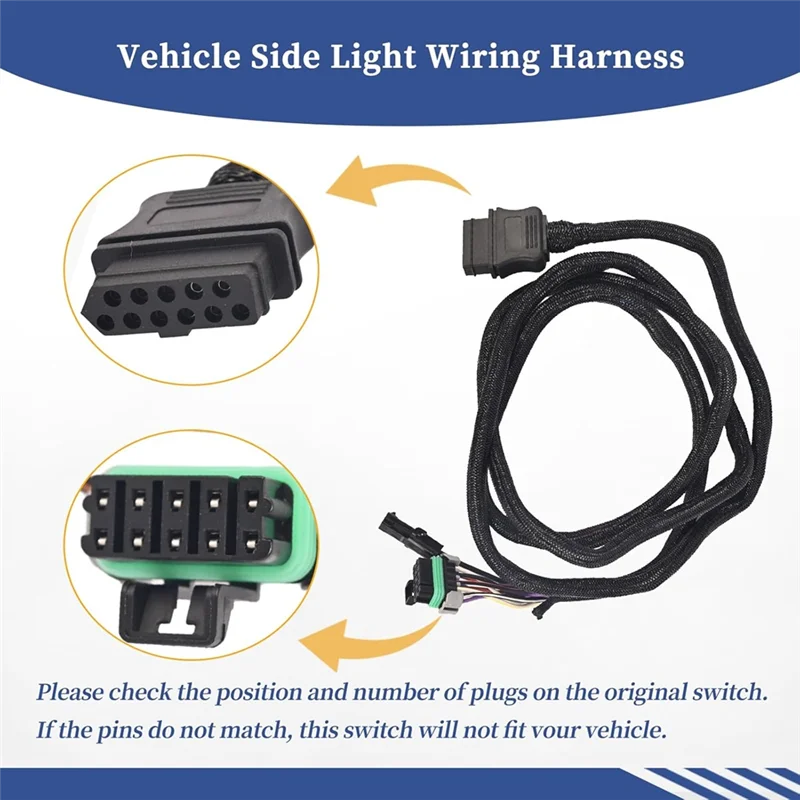 

Classy-11 Pin Vehicle Side Light Wiring Harness With Dust Cover 22413 26357 For Western Fisher Blizzard Snowplows