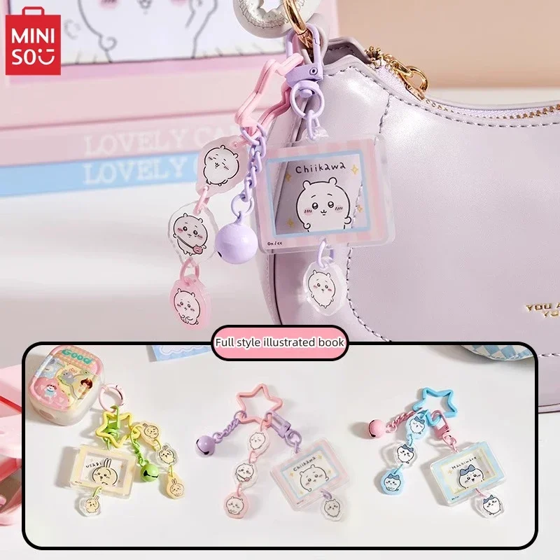 MINISO Chiikawa Series Pendant Cute Hachiware Bag Pendant Anime Keychain Headphone Pendant Children's Toy Birthday Gift