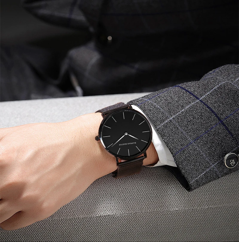 Japanese Original Reloj Hombre 3Bar Waterpoor Simple Casual Quartz Watches for Men High Quality Stainless Steel gifts for  him