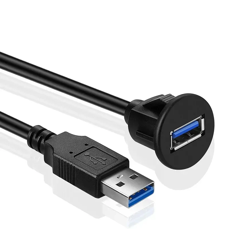 

Панель USB 3.0 Встроенный автомобильный кронштейн Удлинительный кабель Подходит для автомобиля Грузовик Лодка Мотоцикл Панель приборной панели 1 м