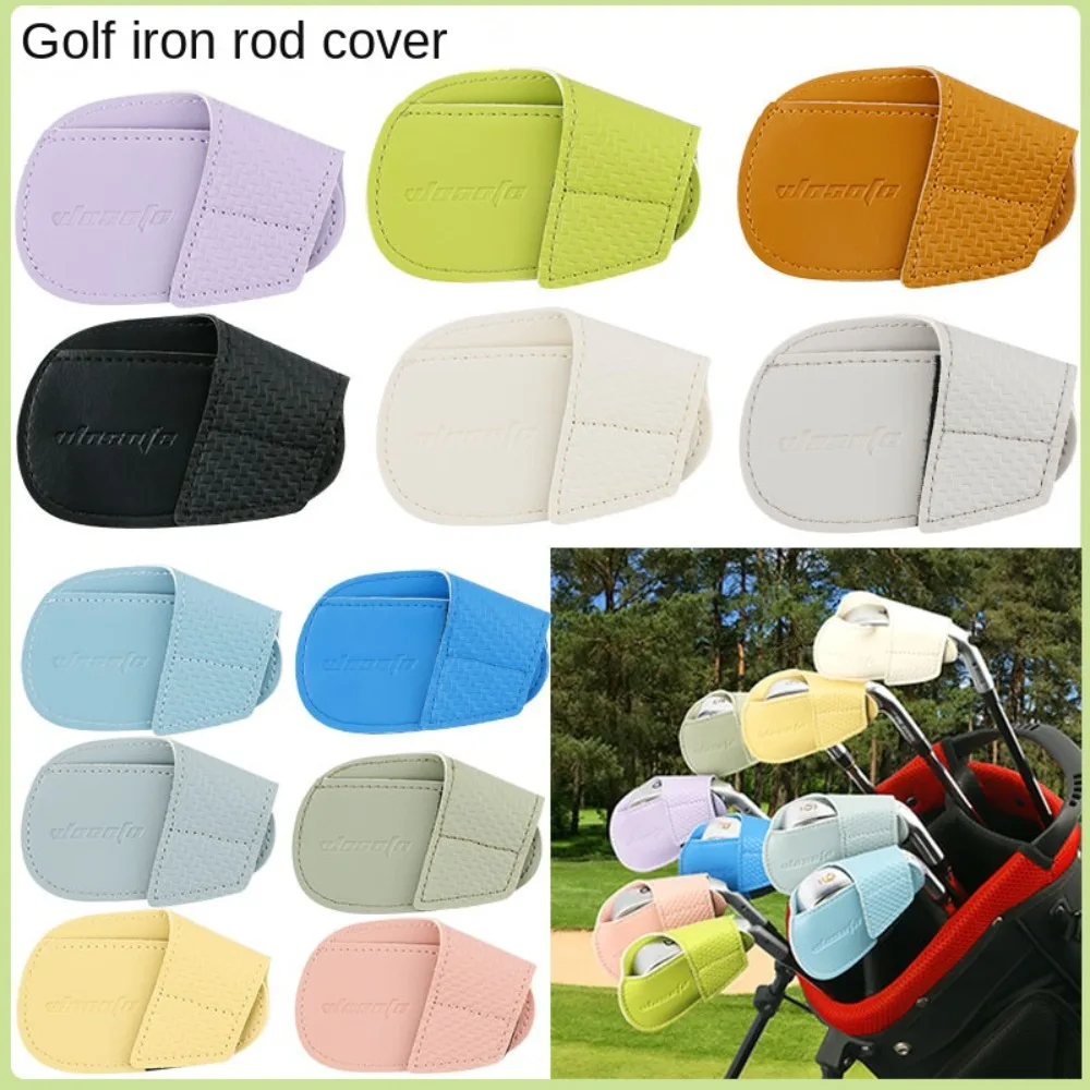 

Waterproof Golf Iron Head Covers PU Leather Replaceable Golf Leather Club Cap Colorful Practical Golf Putter Headcover Golf Club