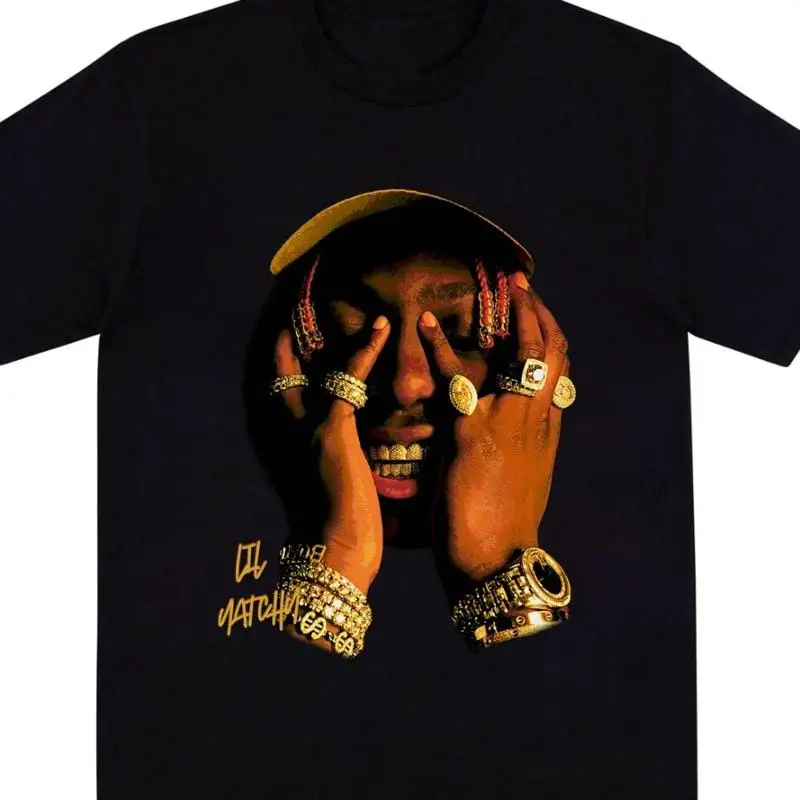 ليل ياتشي التوقيع تي شيرت خمر الراب الهيب هوب S 4Xl