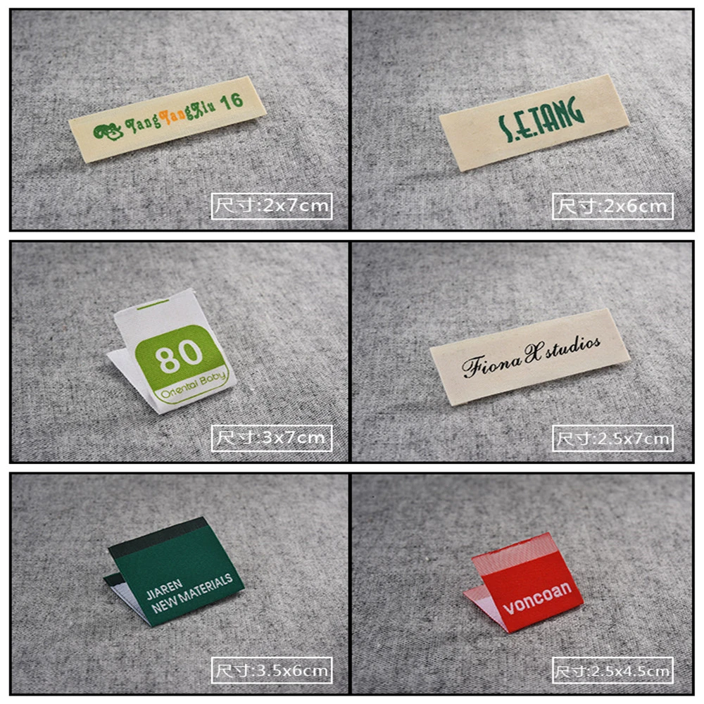 Random woven clothing labels tags for clothes,customized garment bags name main label tag(least 1000 pcs to customized)
