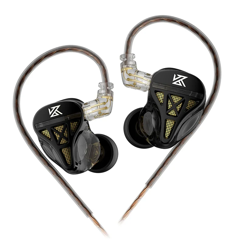 KZ DQS Auricolari cablati in metallo In Ear Monitor Auricolari Cuffie HiFi Sport Gioco Musica Cuffie con microfono Cavo staccabile