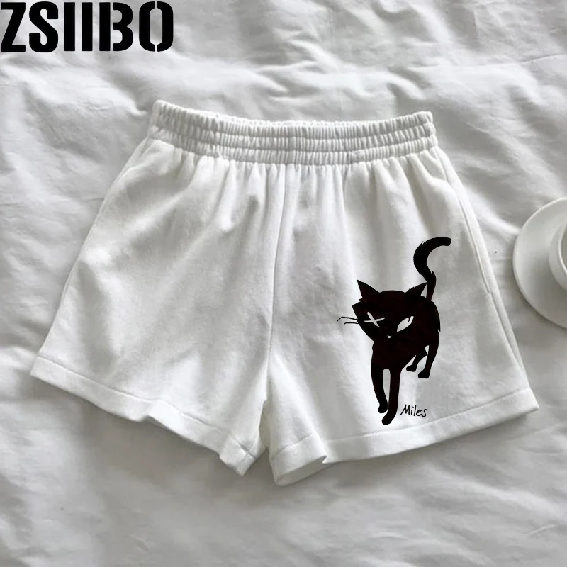 Breathable Shorts Running Beach Pants Women Summer print Shorts Solid Wide-leg Sports Fitness Casual Shorts Mesh Breathable