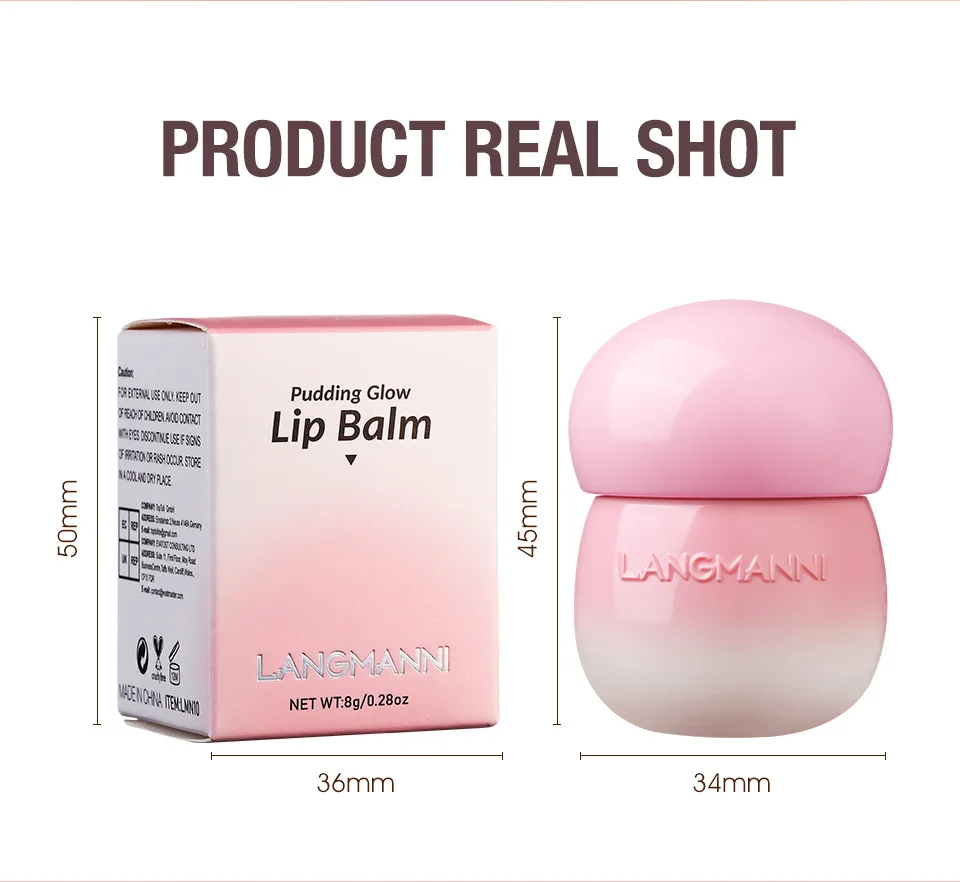 جرة الفطر الصغيرة المرطبة الجديدة على شكل شفاه الفطر ليس من السهل أن تسقط من اللون غير اللزج #4