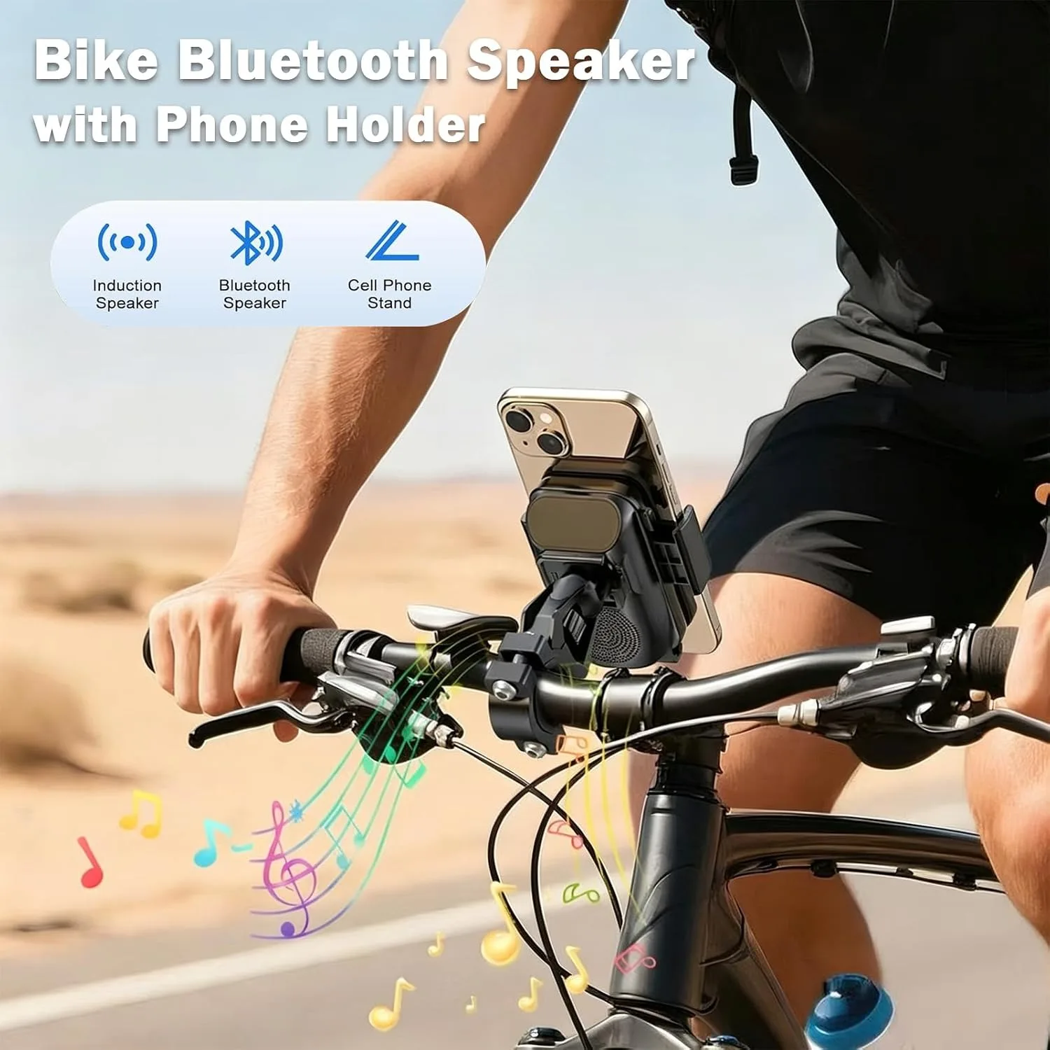 Outdoor Cycling Induction Bluetooth Speaker Electric bikes   Motorcycles Handlebar-mounted Mirror-mounted Music Box Phone Stand