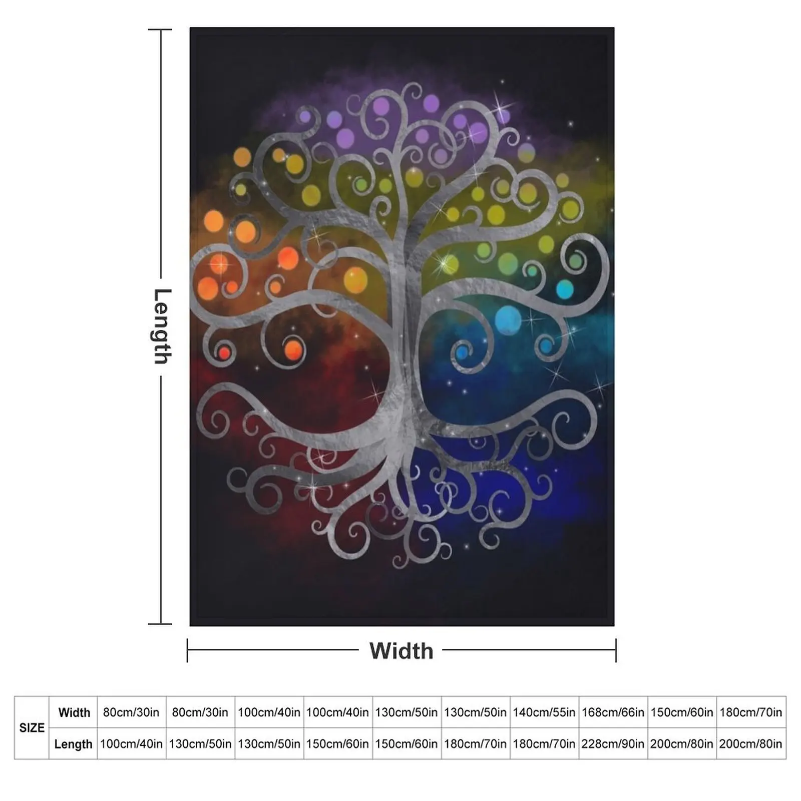 Tree of life Silver Swirl Throw Blanket Custom Luxury Thicken Cute Plaid Heavy Beach Summer Blankets