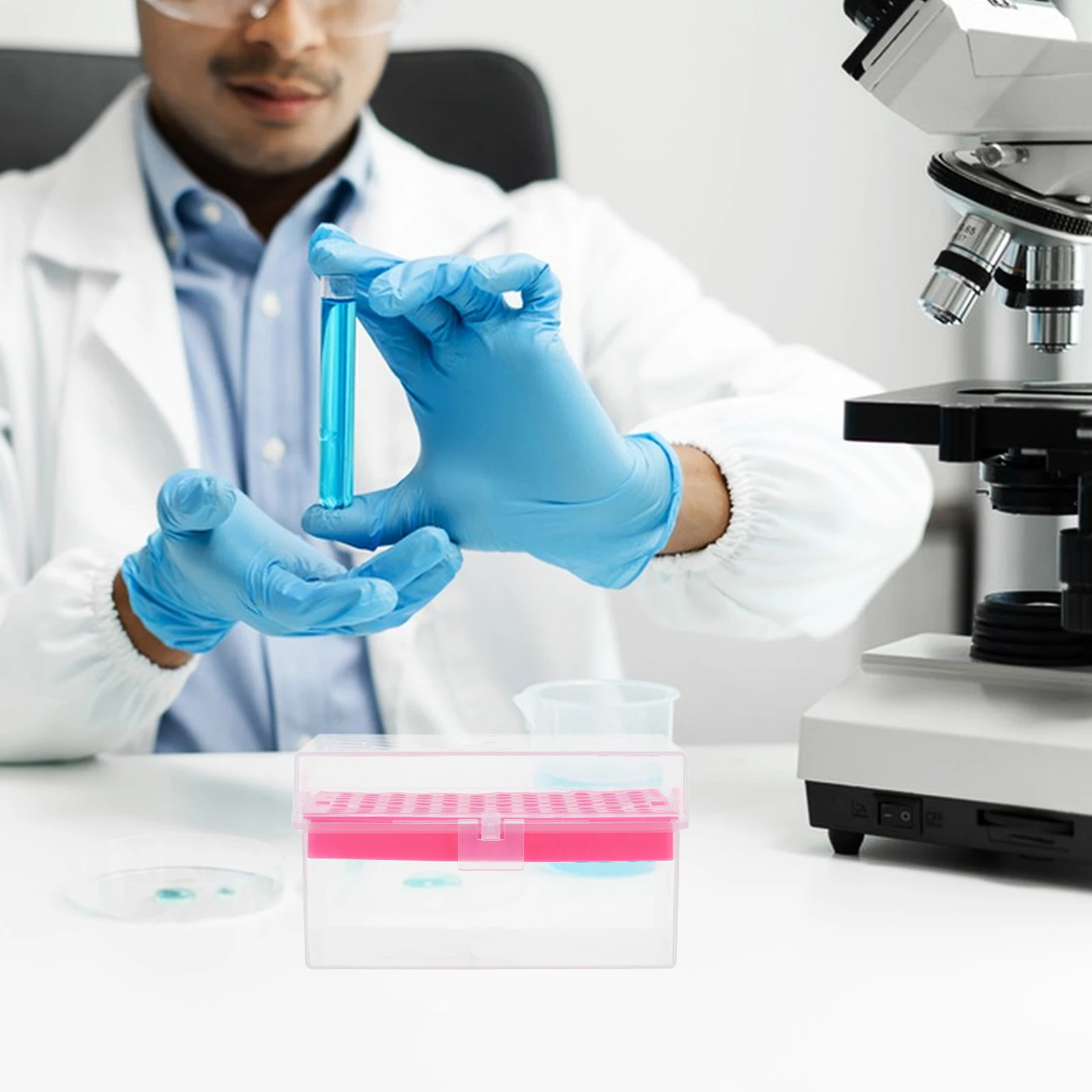 

Plastic Pipette Tips Box Laboratory Supplies Pipettor Tip Holder Container 96 Well Storage Box For Scientific Laboratory Use