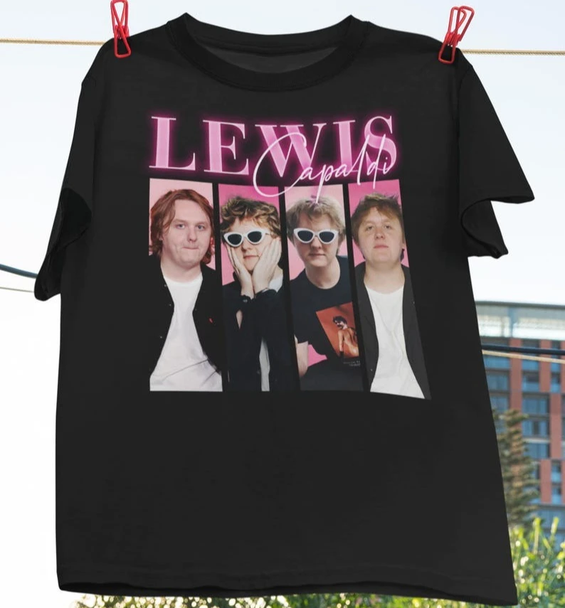 Lewis Capaldi Tour Vintage T-shirt Funny Y2K Retro Tee Pop Star Fan Merch Gift Funny Meme Y2K T-shirt Men Women Streetwear Tee
