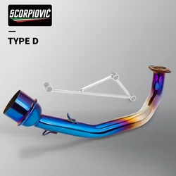 For GY6-125 GY6-150 GY6 125 125CC 150 150CC Motorcycle Exhaust Moto Escape System Modified Muffler 51mm Front Link Pipe
