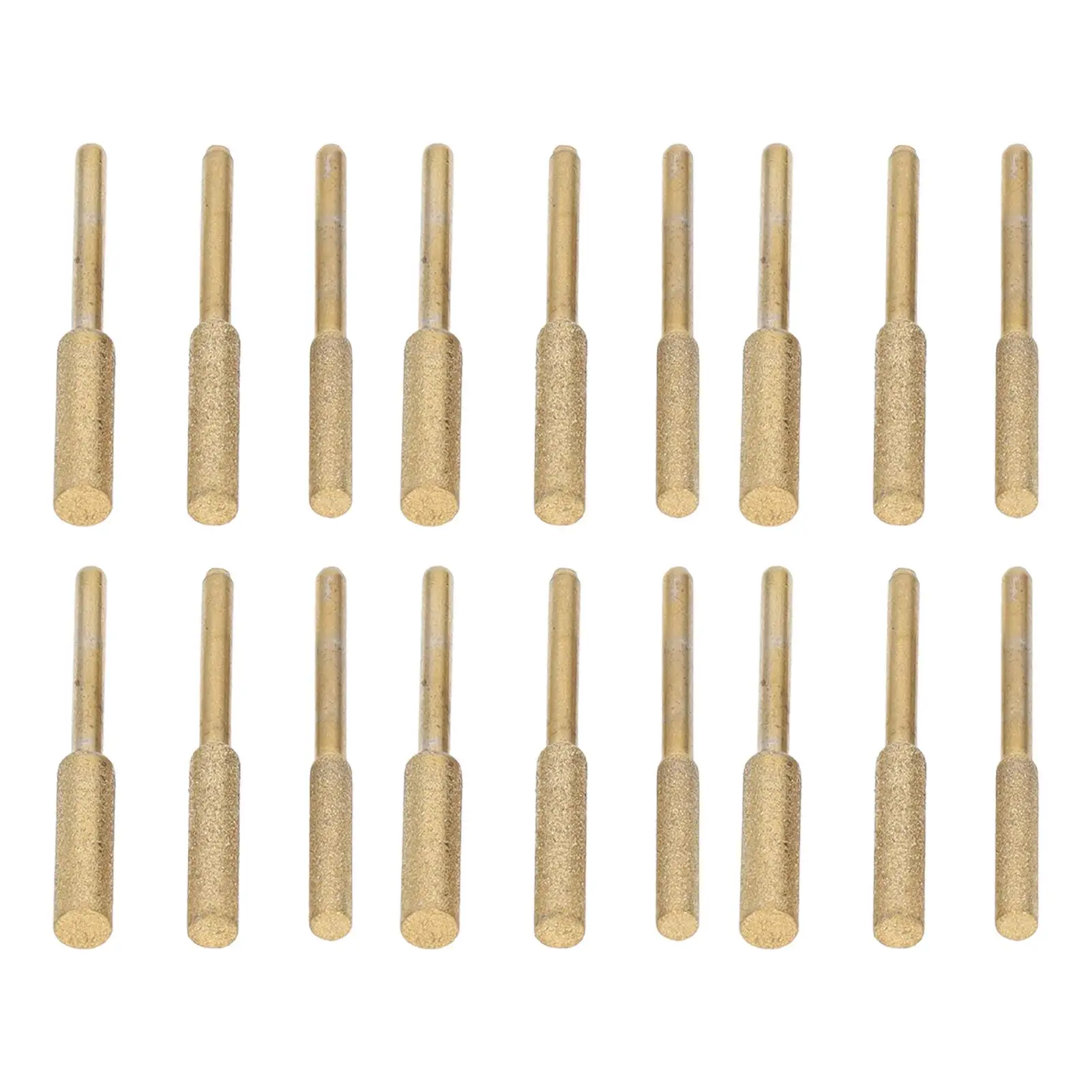 

18PCS Titanium Plated Emery Grinding Bits for Chainsaw Sharpener - 4.0mm, 4.8mm, 5.5mm Burr Files & Wheels