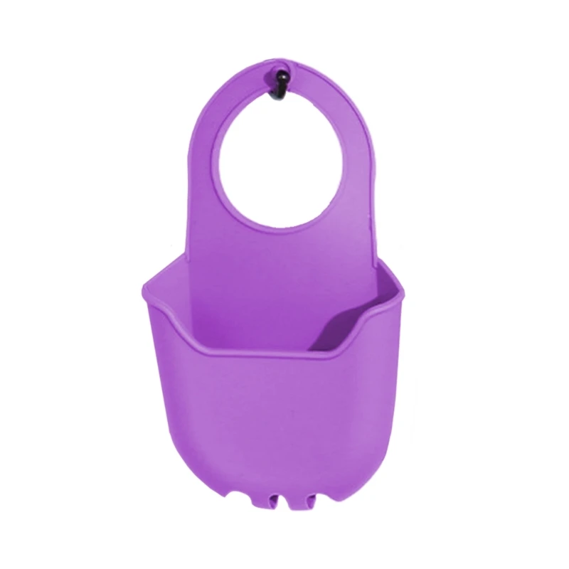 L69A Silicone Sink Storage Sink Hangings Storage Bag Dish Sponge Holder Soap Dish Drainer Versatile Home