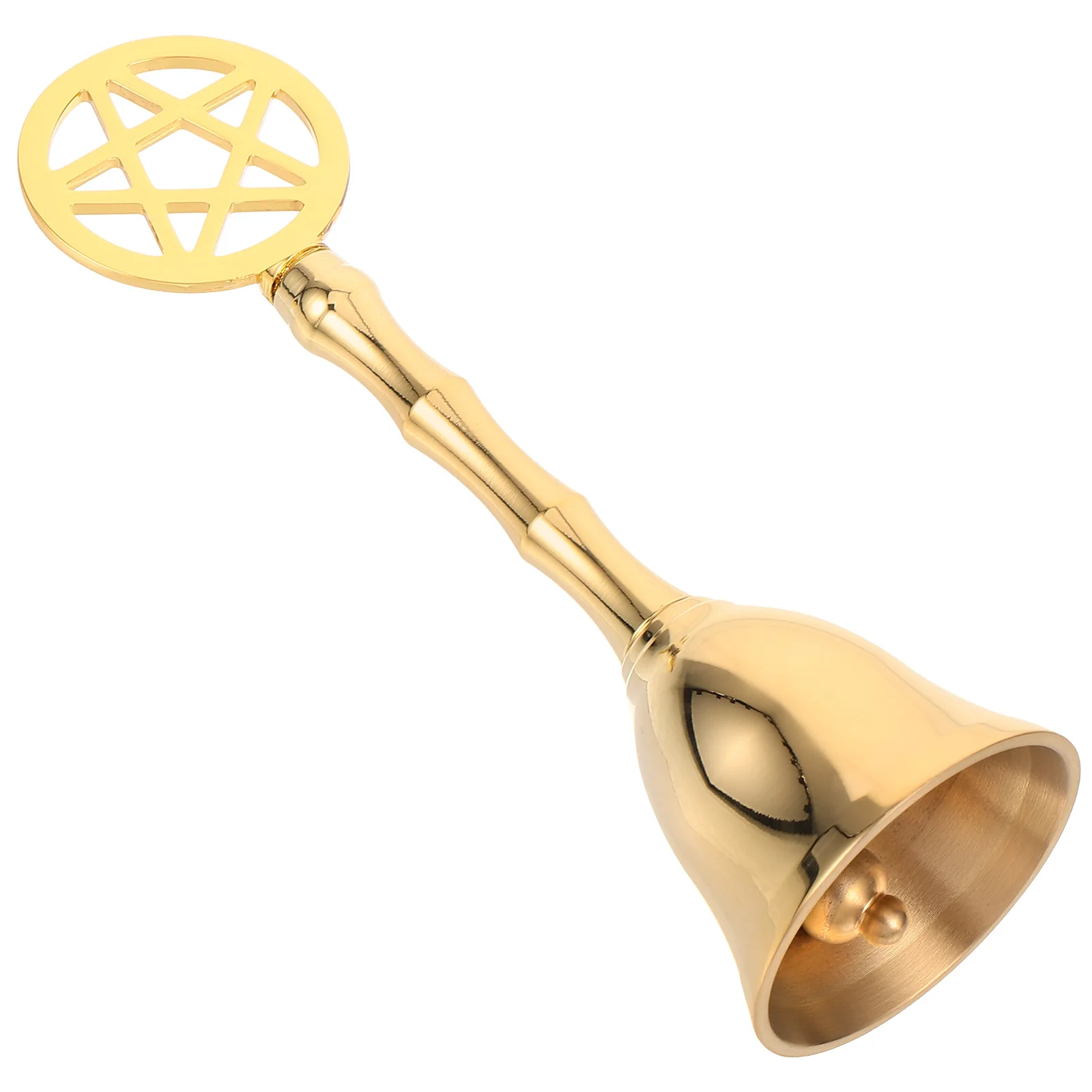 

Pentagram H Bell Metal Witch Bells Tarot Ceremony Divination Copper Altar Decor Service Ringer Small Exquisite Classic Color