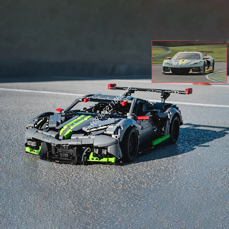 1534pcs MOC Chevroleteed Corvette R Technical Model Building Blocks Christmas Gifts Construction DIY Toy Creative Idea Brick