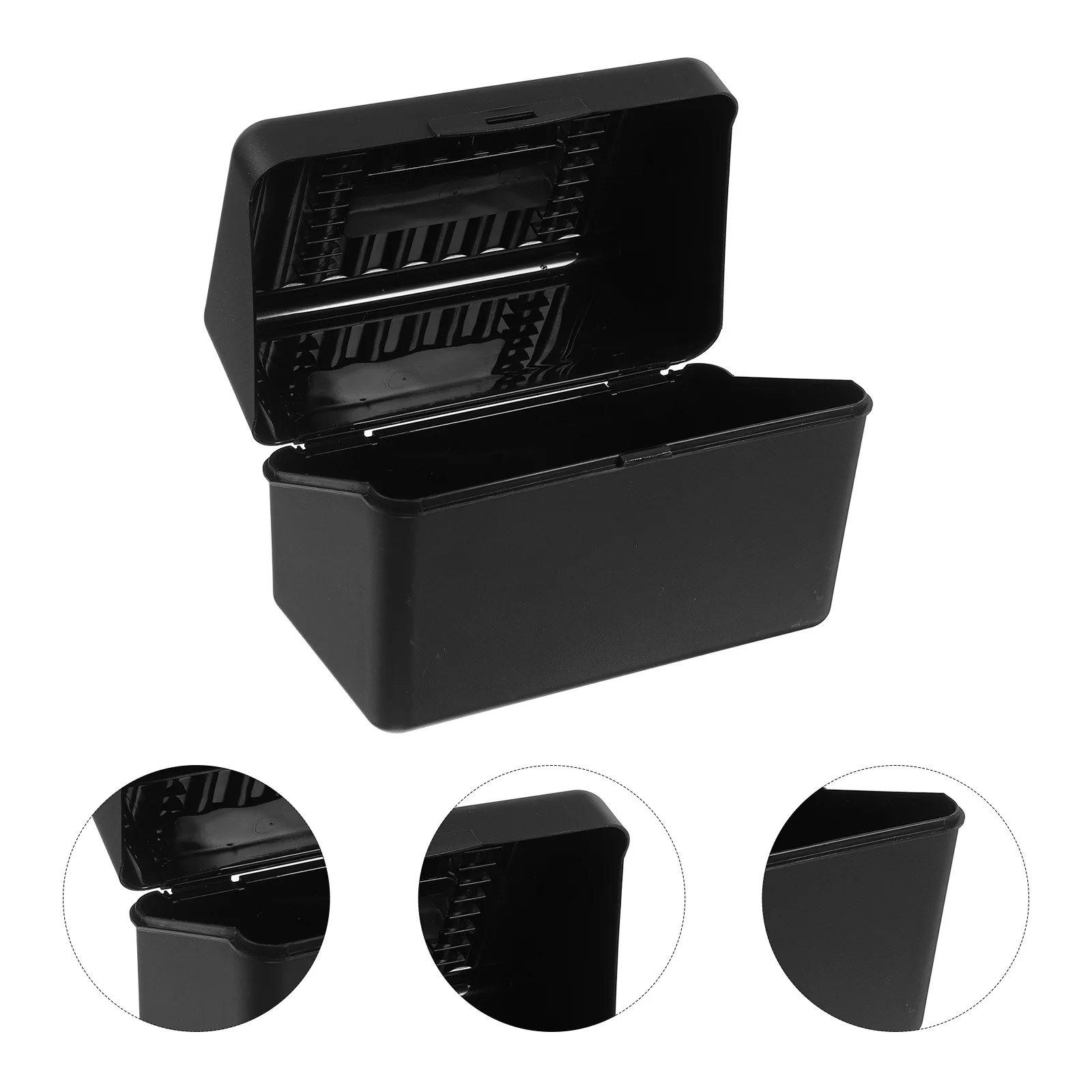 

1 Set Desktop Notecard Organizer Box Index Card Storage Case Plastic Compact Flashcard Holder For Office Home Study Recipe Task