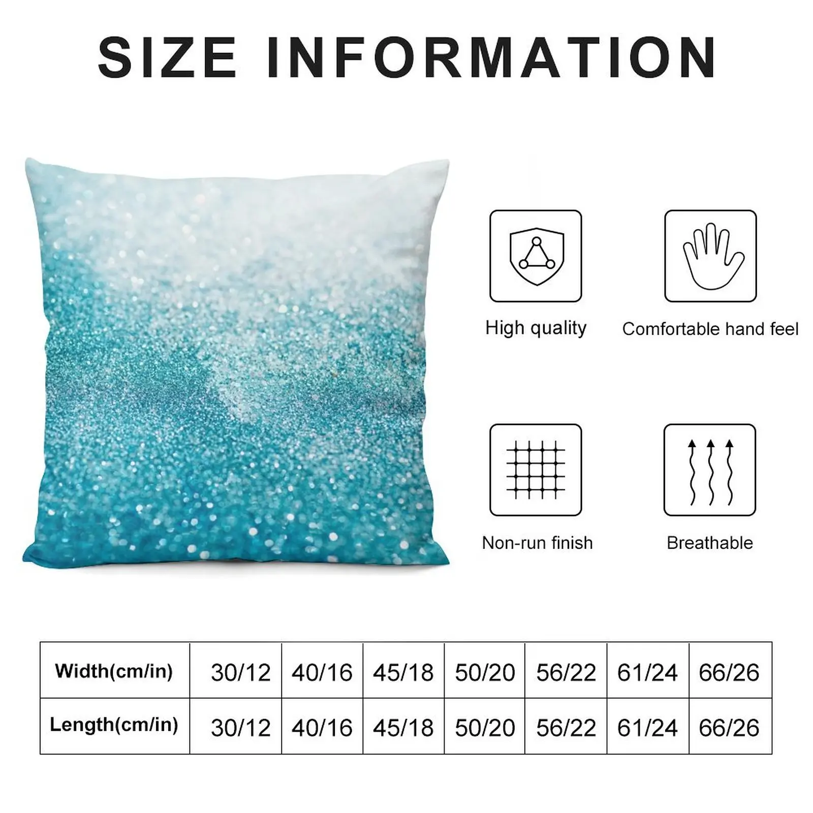 Turquoise Blue Stardust Throw Pillow christmas supplies Christmas Cushion For Home pillow