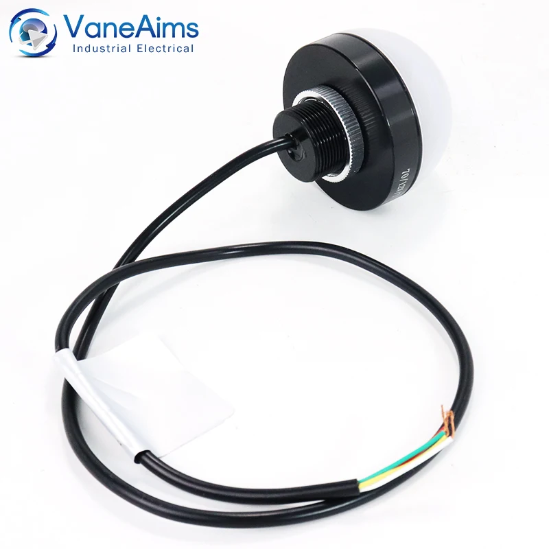 70mm Semi-Circular Signal Light Waterproof 12V 24V Tri-Color LED Industrial Flashing Warning Light LED Signal for Machine Tool