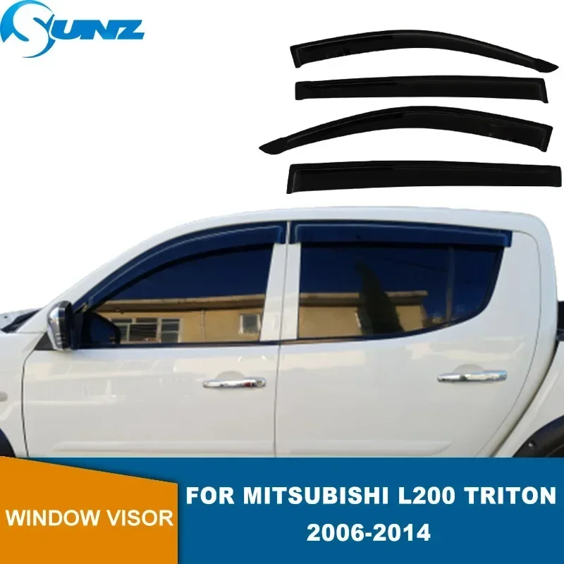 Side Window Deflectors For Mitsubishi L200 Triton 2006 2007 2008 2009 2010 2011 2012 2013 2014 Sun Rain Guards Weathershileds